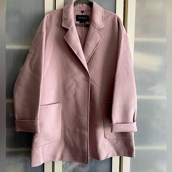 New Nuage Wool Blend Lapel Collar Duster Coat Size L|G - Picture 5 of 16
